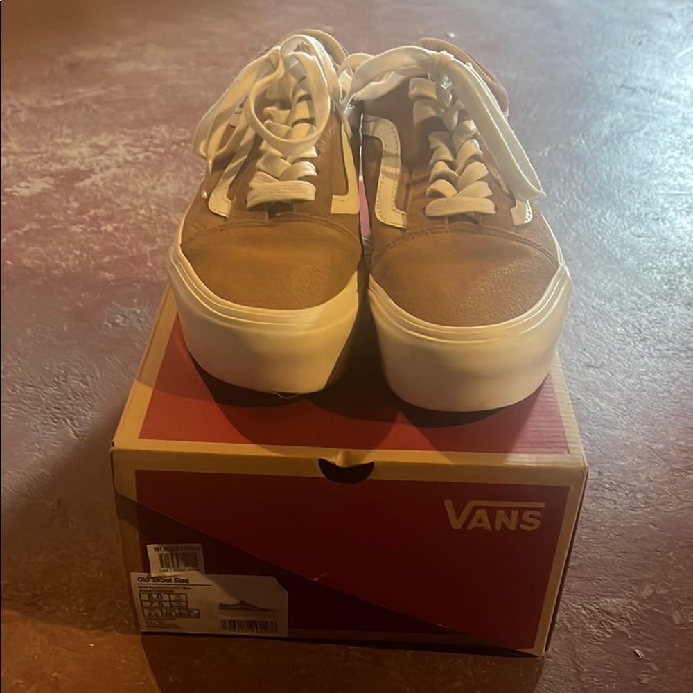 Vans Women's Tan Old Skool Stac Sneakers